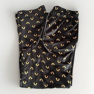 True‎ Religion Lounge Pants Mens Medium Black Logo Pajama Sleep Bottoms